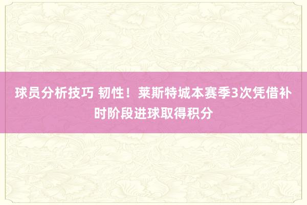 球员分析技巧 韧性！莱斯特城本赛季3次凭借补时阶段进球取得积分