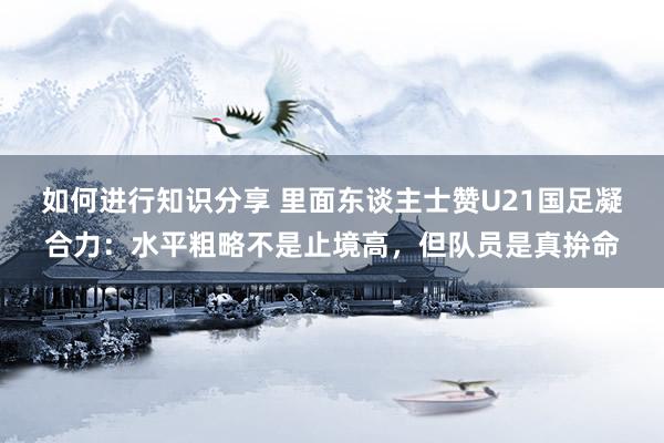 如何进行知识分享 里面东谈主士赞U21国足凝合力：水平粗略不是止境高，但队员是真拚命